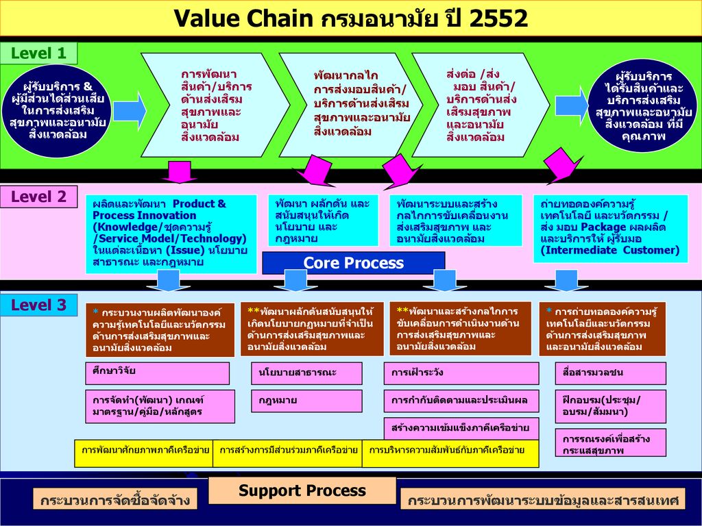 Value Chain กรมอนามัย ปี 2552