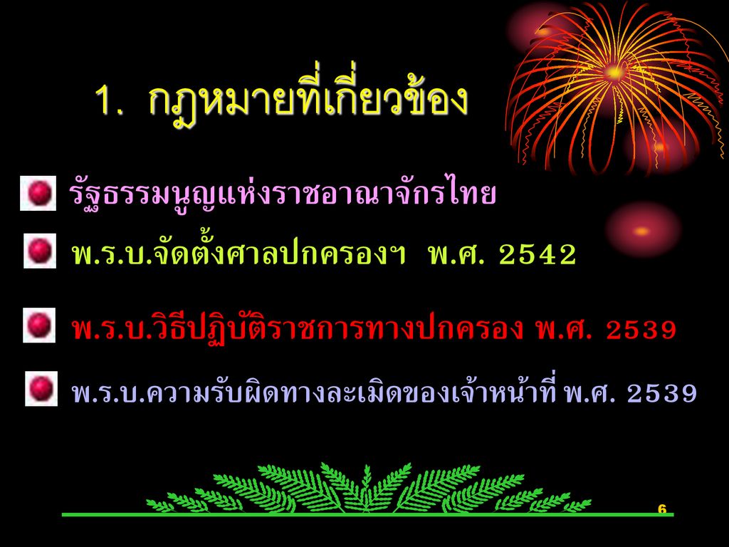 1. กฎหมายที่เกี่ยวข้อง รัฐธรรมนูญแห่งราชอาณาจักรไทย