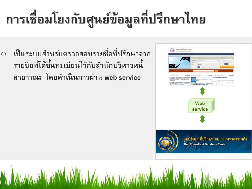 การเชื่อมโยงกับศูนย์ข้อมูลที่ปรึกษาไทย