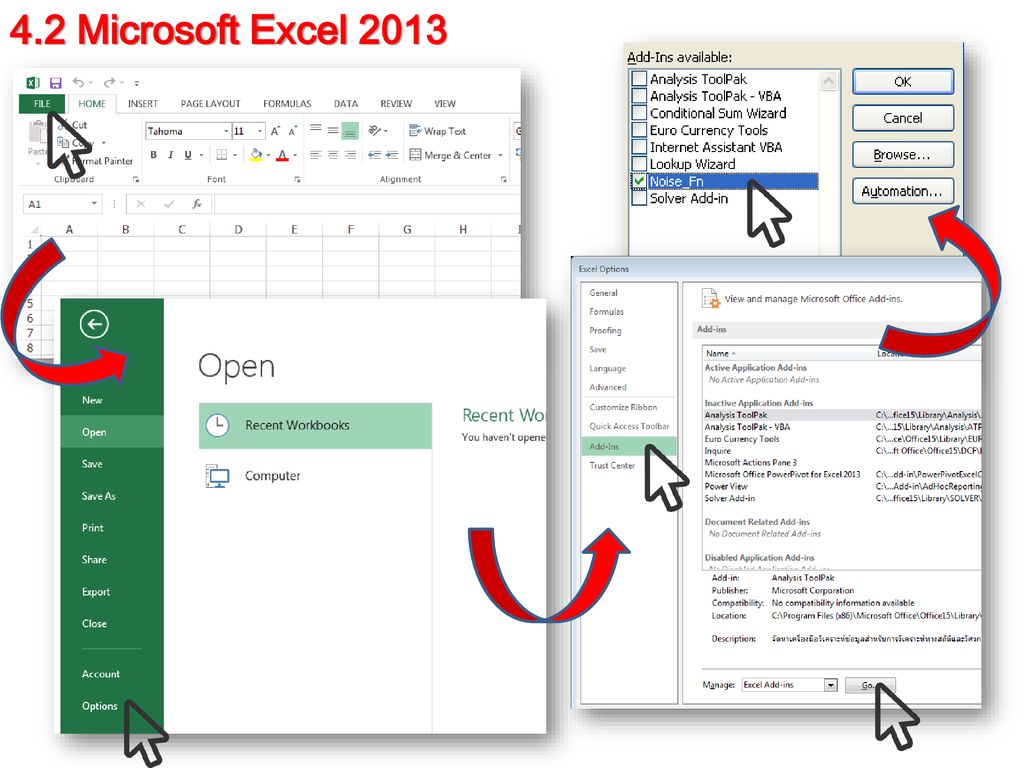 4.2 Microsoft Excel 2013