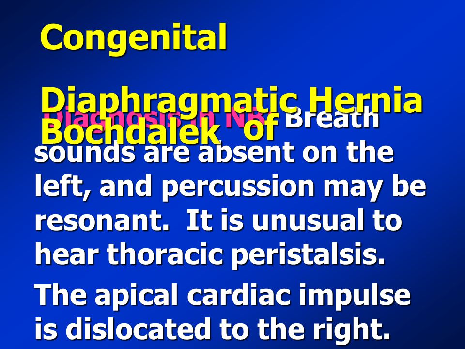 Congenital Diaphragmatic Hernia of Bochdalek