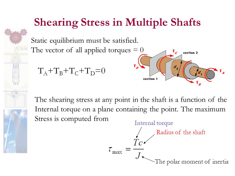 Shearing Stress in Multiple Shafts