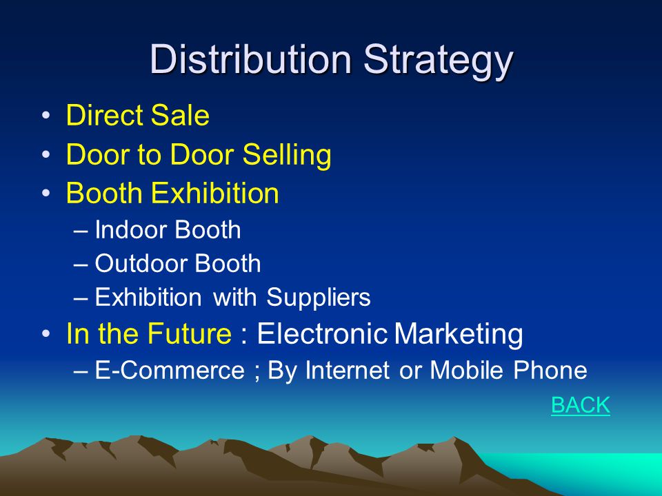Distribution Strategy