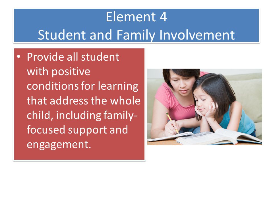 Element 4 Student and Family Involvement
