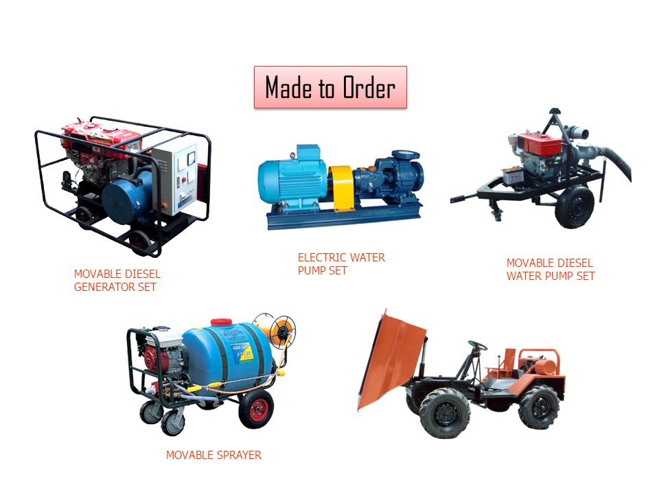 Made to Order 7 ELECTRIC WATER PUMP SET MOVABLE DIESEL WATER PUMP SET