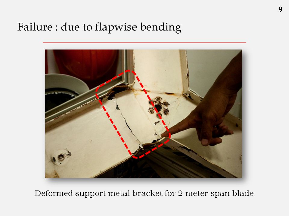 Failure : due to flapwise bending