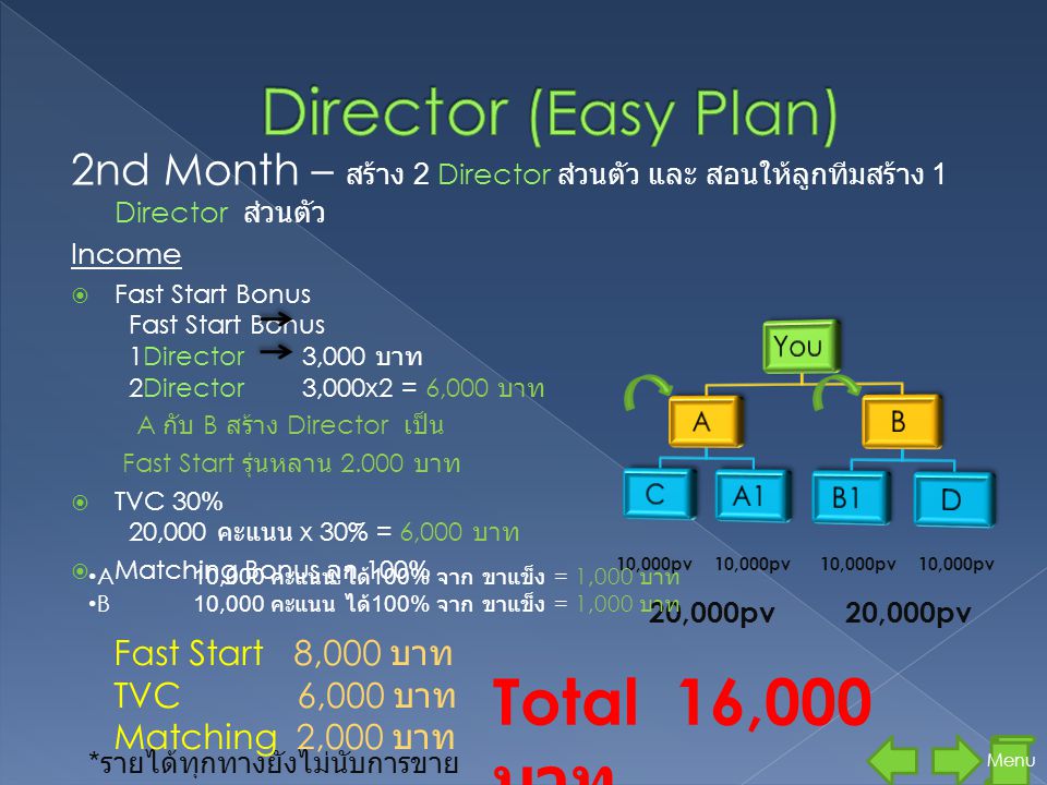 Director (Easy Plan) Total 16,000 บาท