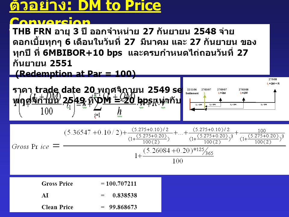 ตัวอย่าง: DM to Price Conversion