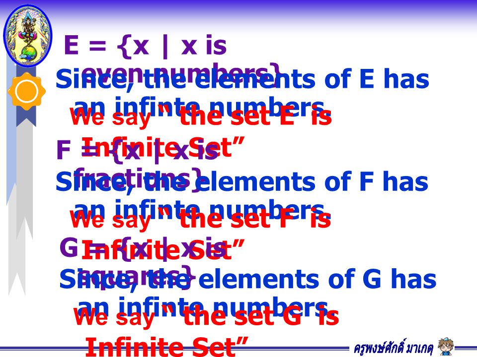 E = {x | x is even numbers}
