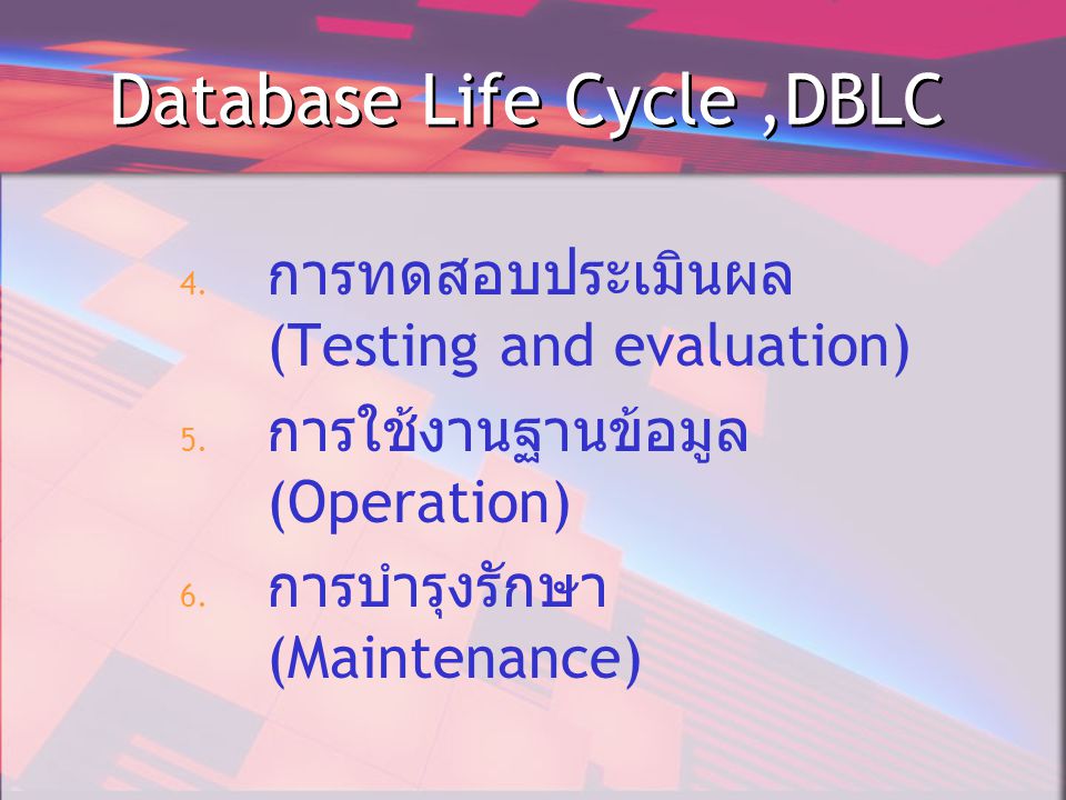 Database Life Cycle ,DBLC
