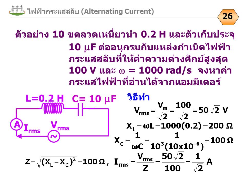 ไฟฟ้ากระแสสลับ (Alternating Current)