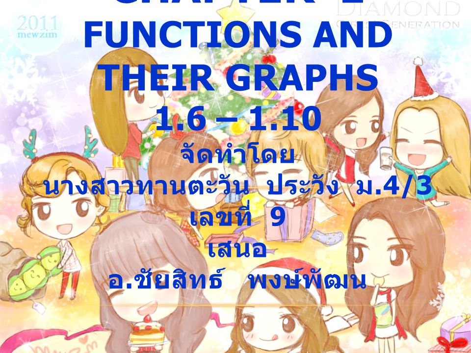 Chapter 1 Functions and Their Graphs 1. 6 – 1