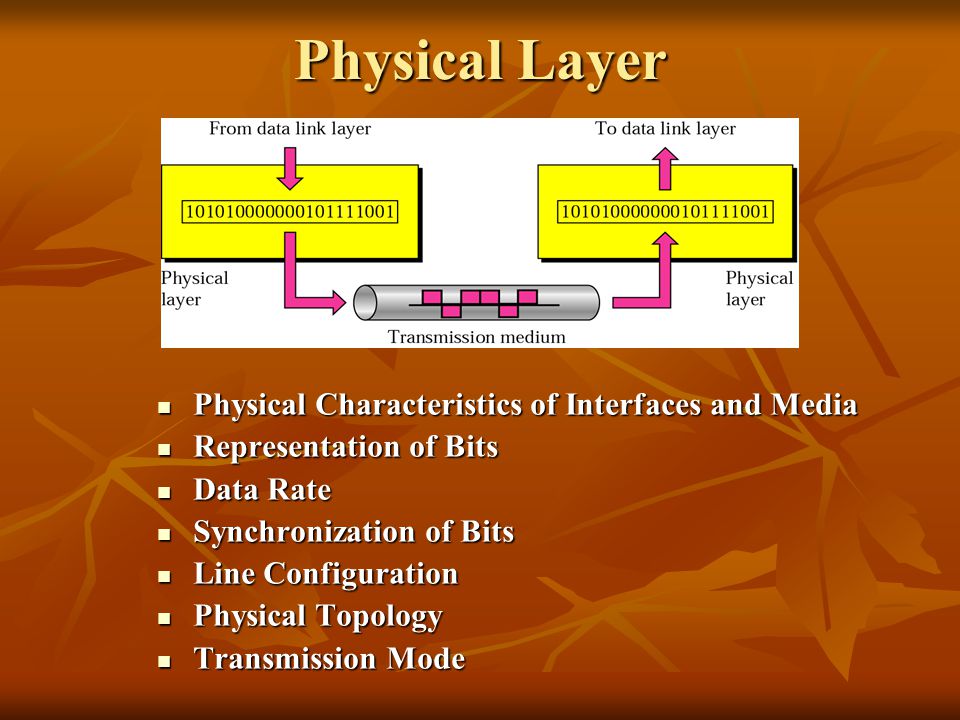 Physical Layer Physical Characteristics of Interfaces and Media