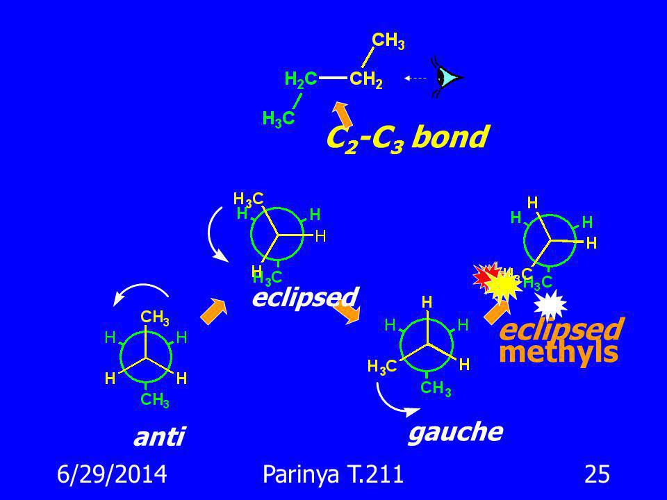 C2-C3 bond eclipsed methyls eclipsed gauche anti 4/3/2017