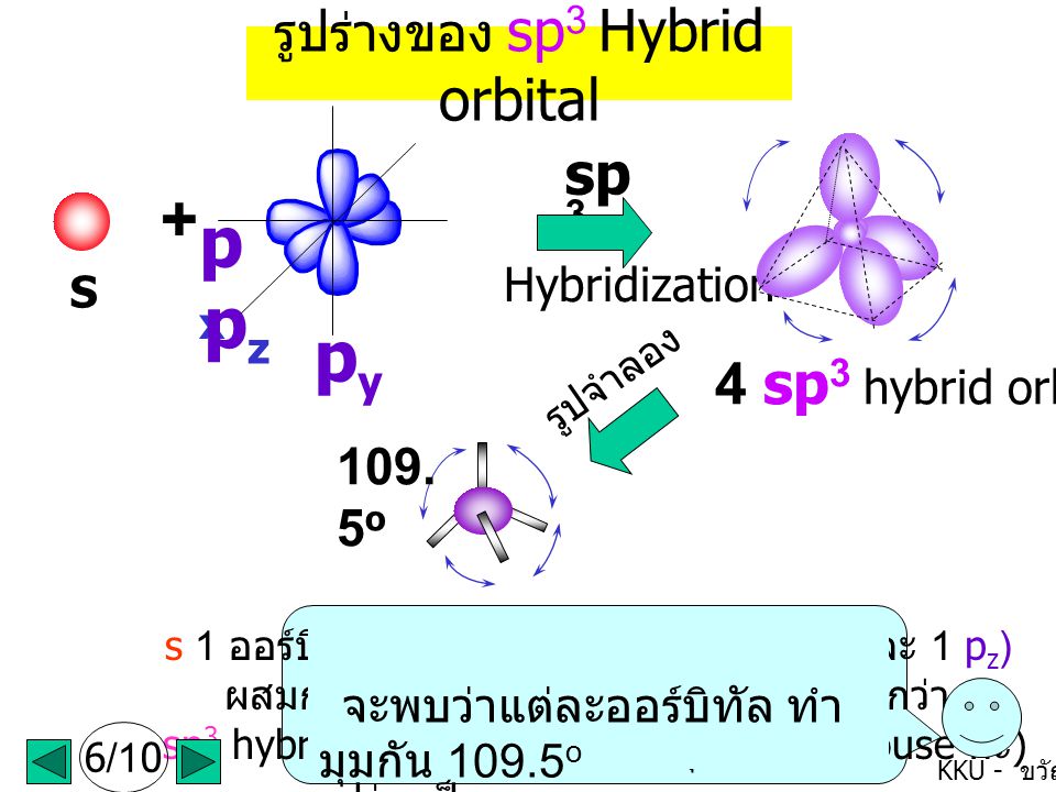 px pz py + sp3 4 sp3 hybrid orbitals รูปร่างของ sp3 Hybrid orbital