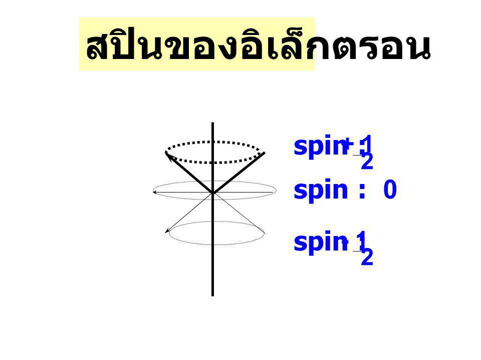สปินของอิเล็กตรอน spin : spin : spin :