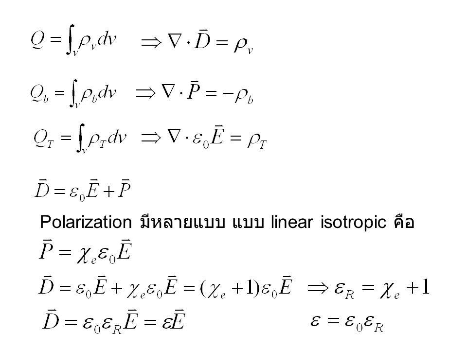 Polarization มีหลายแบบ แบบ linear isotropic คือ