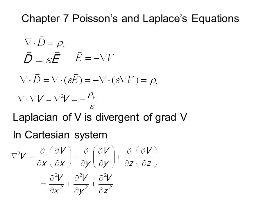 Chapter 7 Poisson’s and Laplace’s Equations