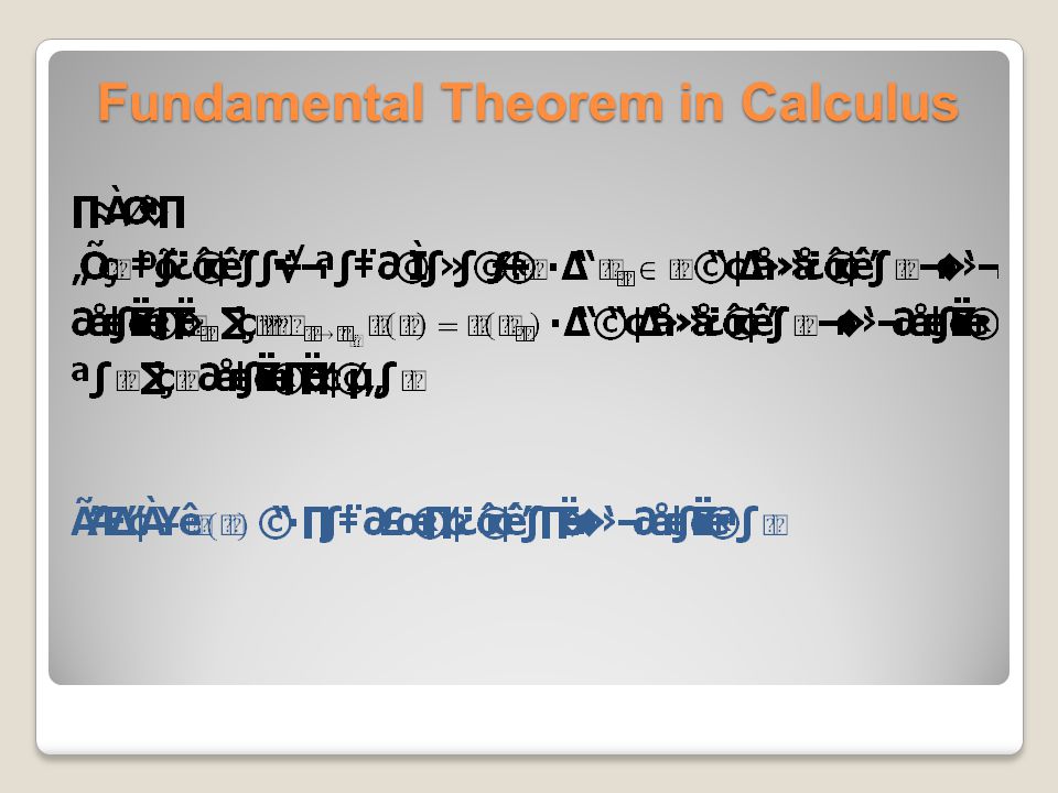 Fundamental Theorem in Calculus