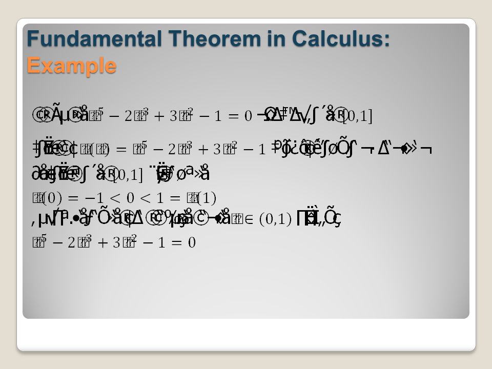 Fundamental Theorem in Calculus: Example