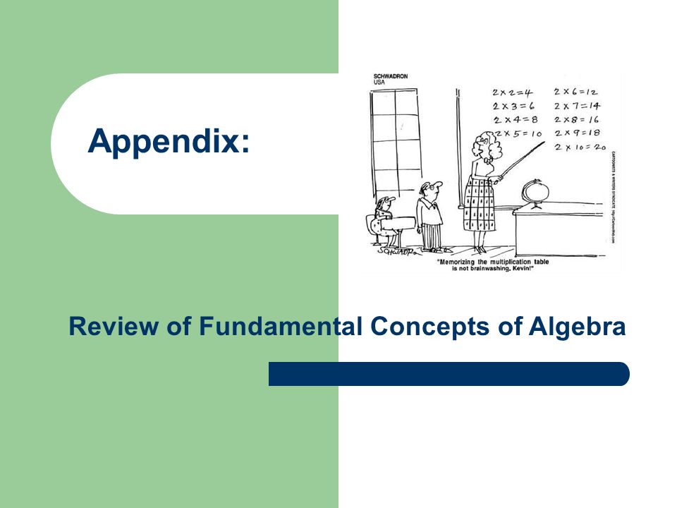 Appendix: Review of Fundamental Concepts of Algebra