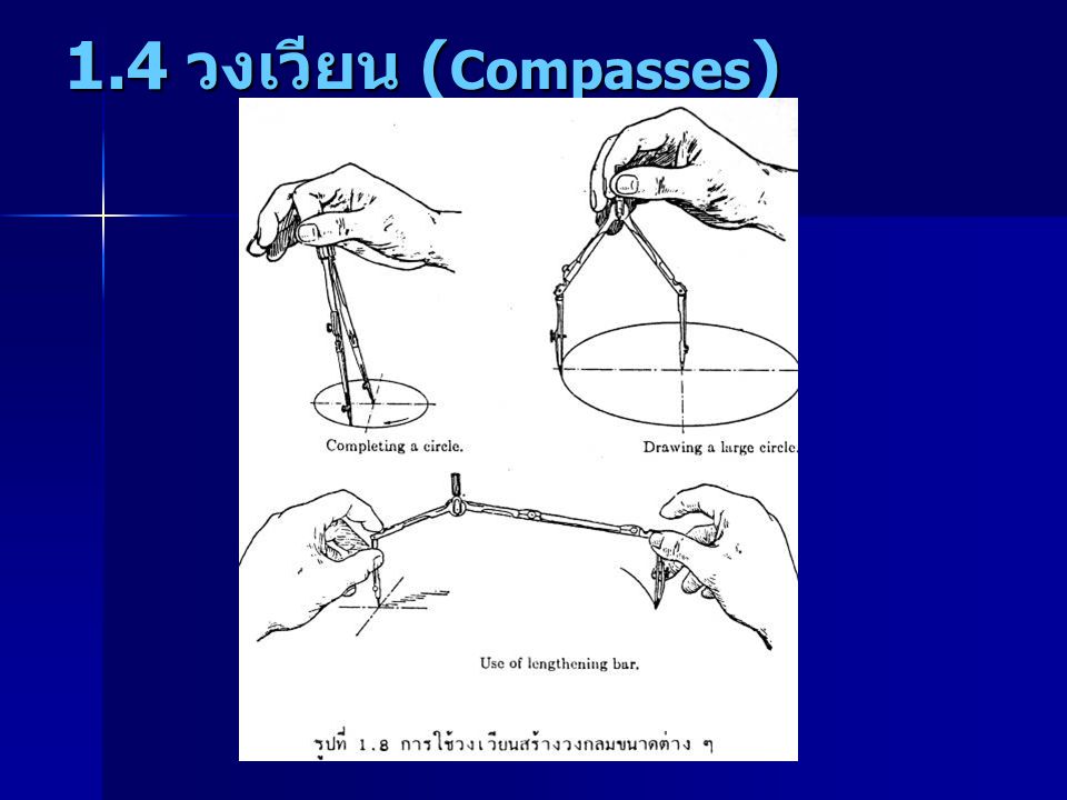 1.4 วงเวียน (Compasses)