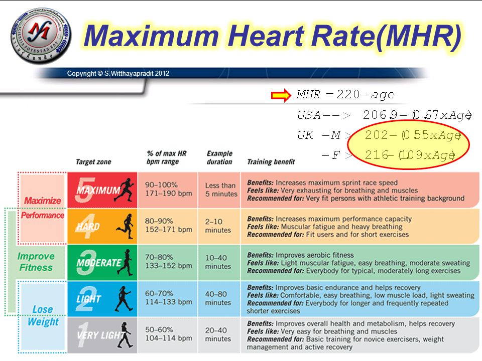 Maximum Heart Rate(MHR)