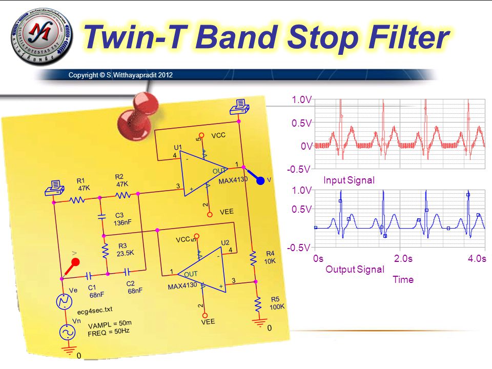 Twin-T Band Stop Filter