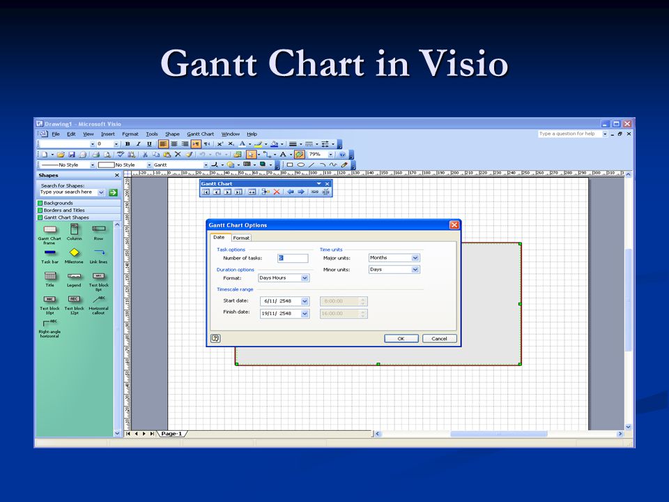 Gantt Chart in Visio