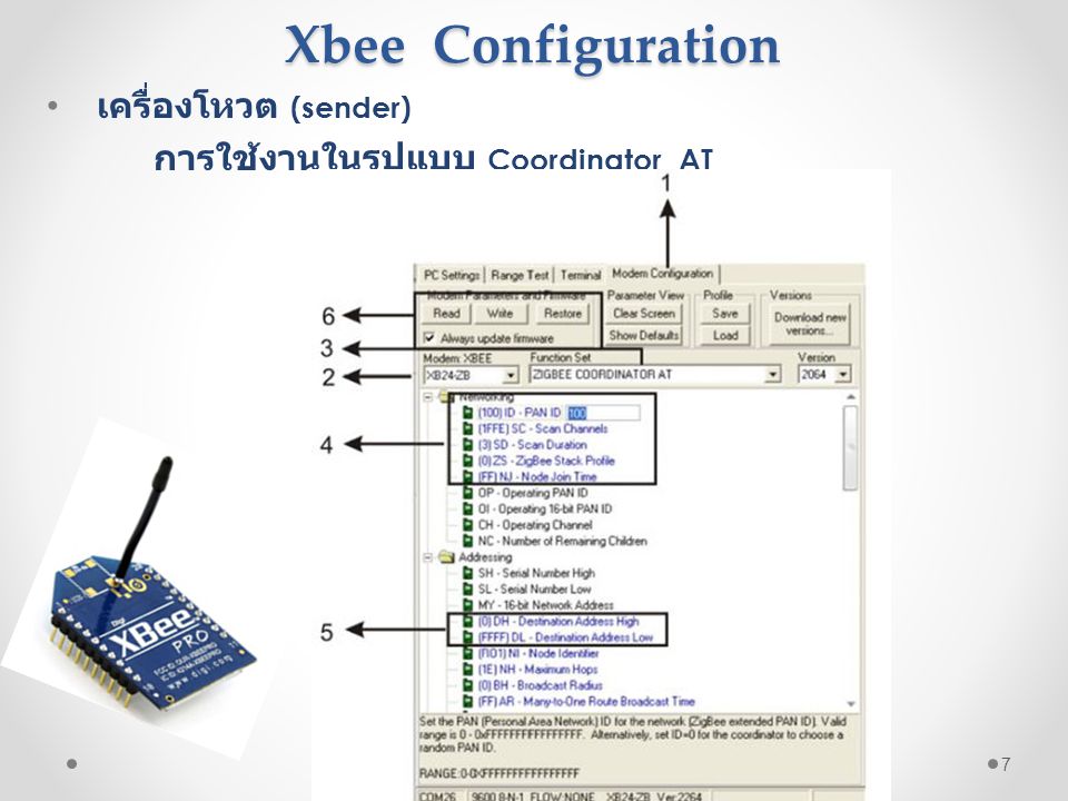 Xbee Configuration เครื่องโหวต (sender)