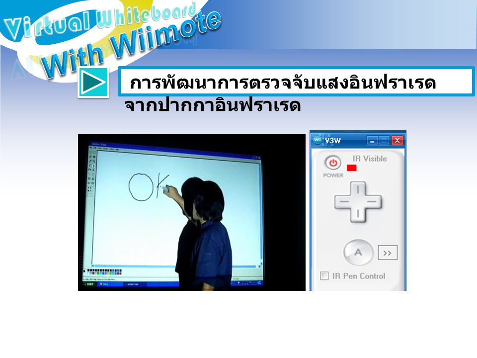 With Wiimote Virtual Whiteboard