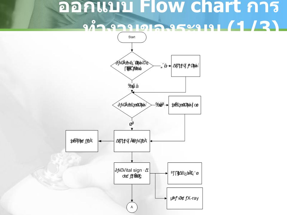 ออกแบบ Flow chart การทำงานของระบบ (1/3)