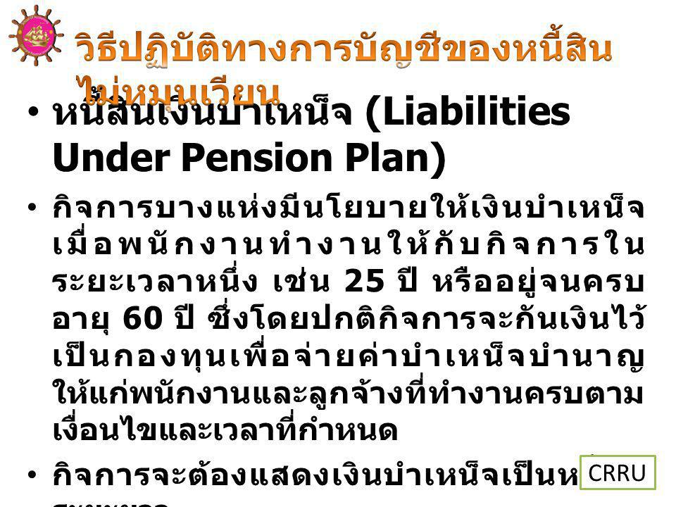 หนี้สินเงินบำเหน็จ (Liabilities Under Pension Plan)
