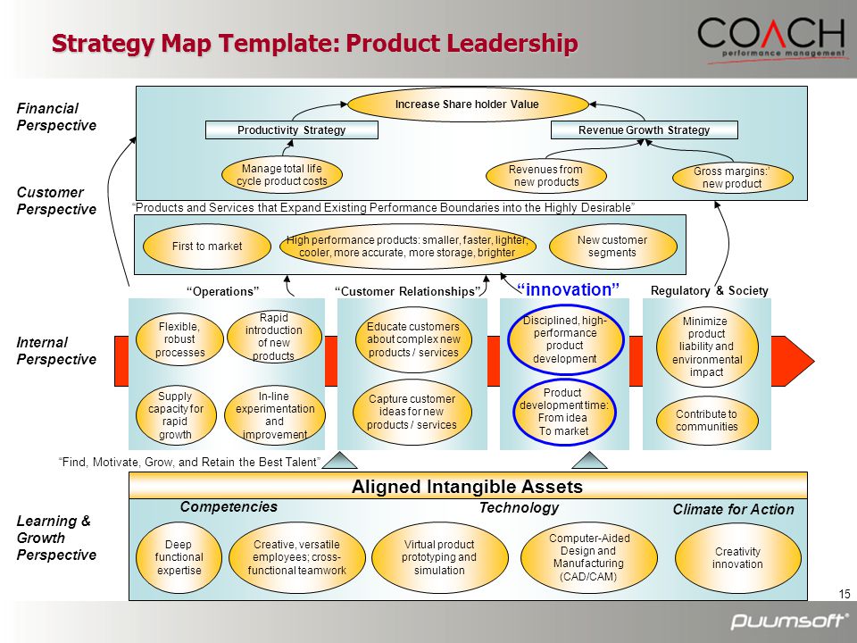 Strategy Map Template: Product Leadership