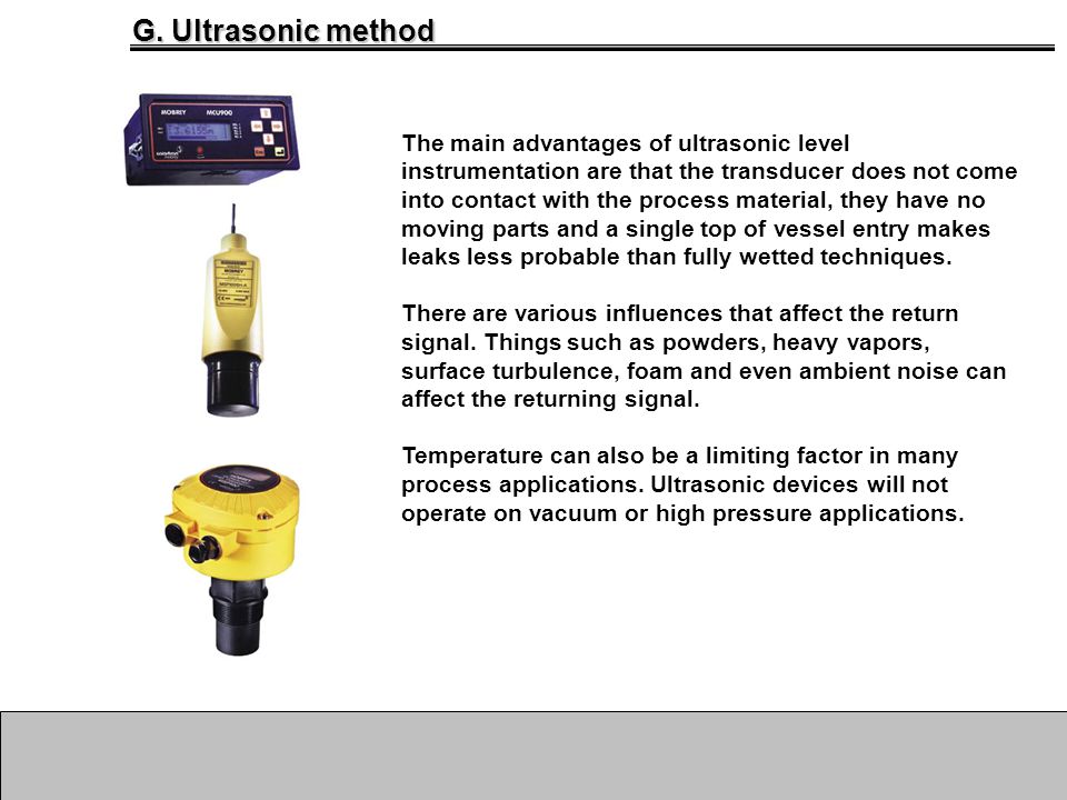 G. Ultrasonic method