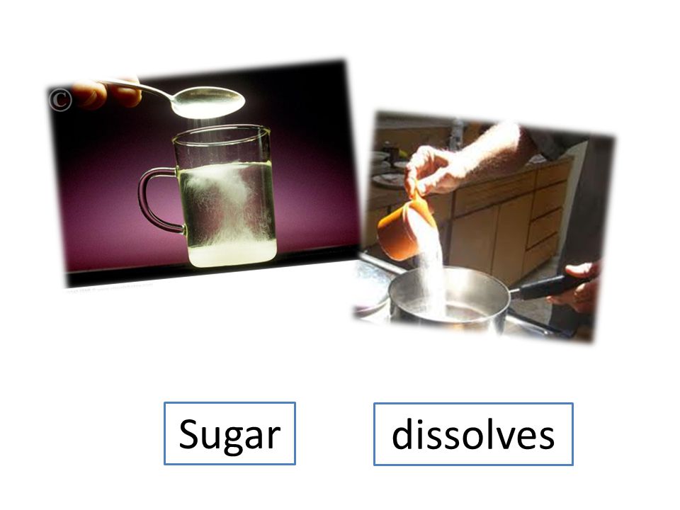 Sugar dissolves