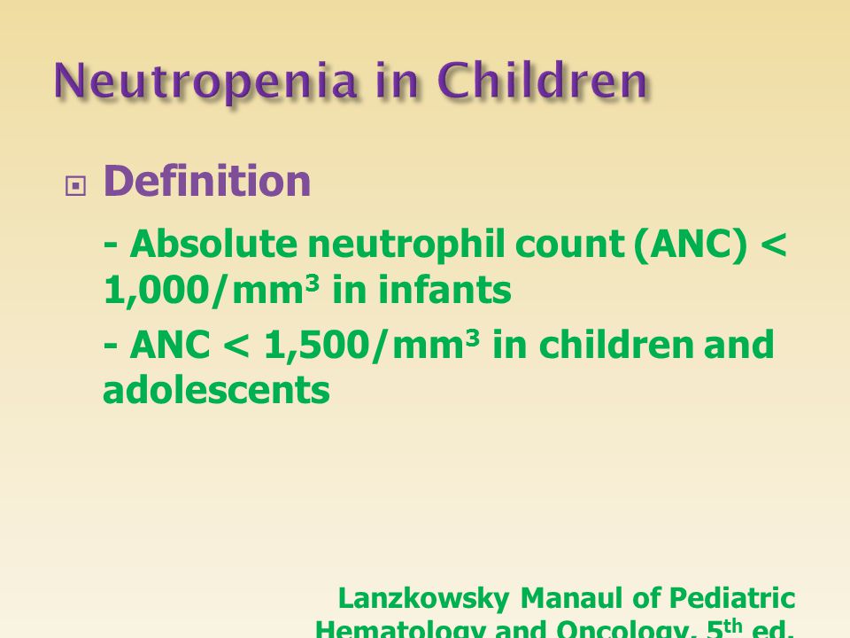 Neutropenia in Children