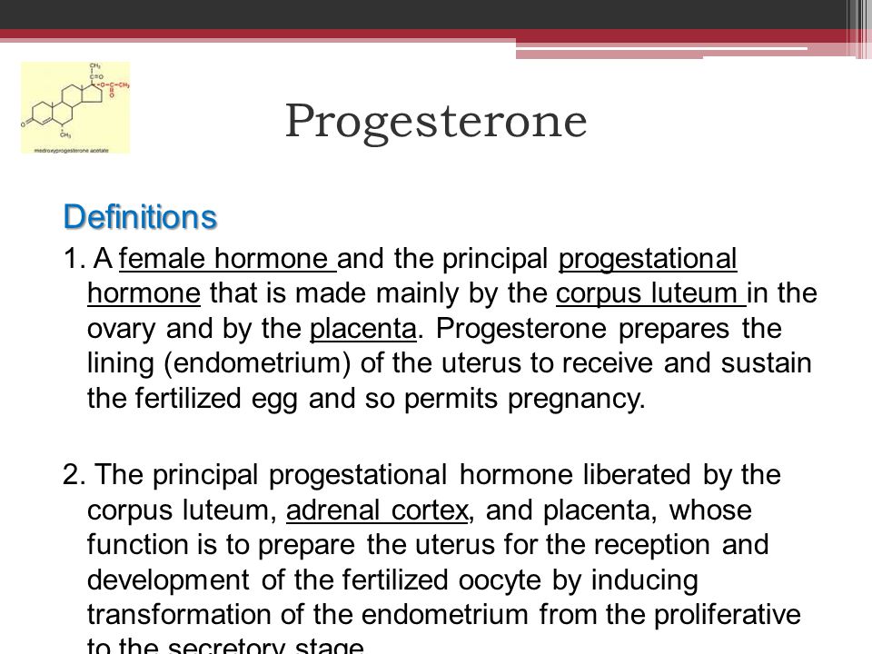 Progesterone Definitions