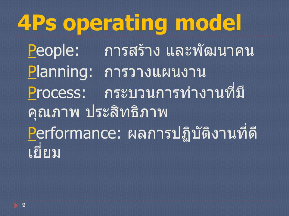 4Ps operating model