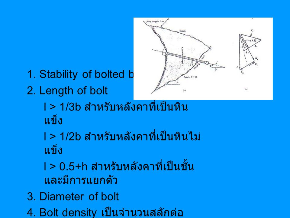 1. Stability of bolted block