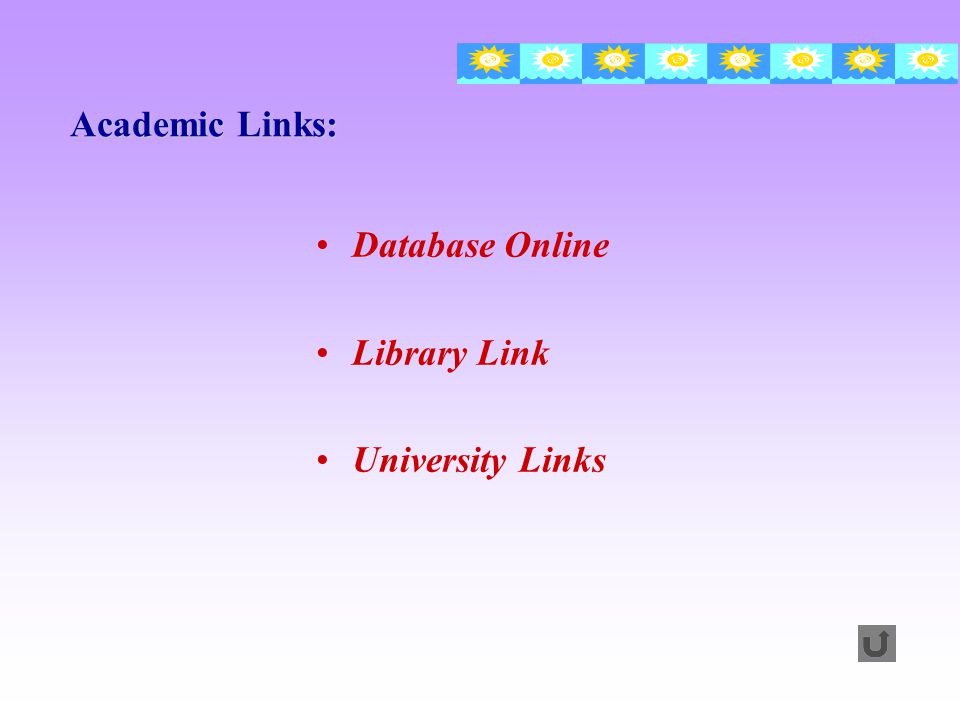 Academic Links: Database Online Library Link University Links