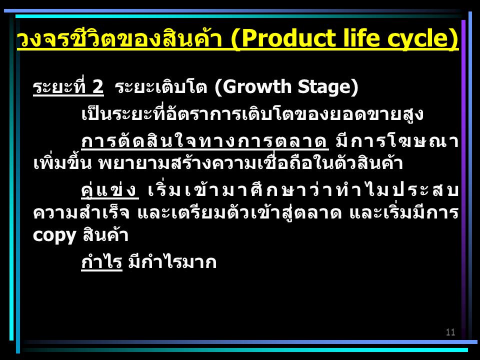 วงจรชีวิตของสินค้า (Product life cycle)