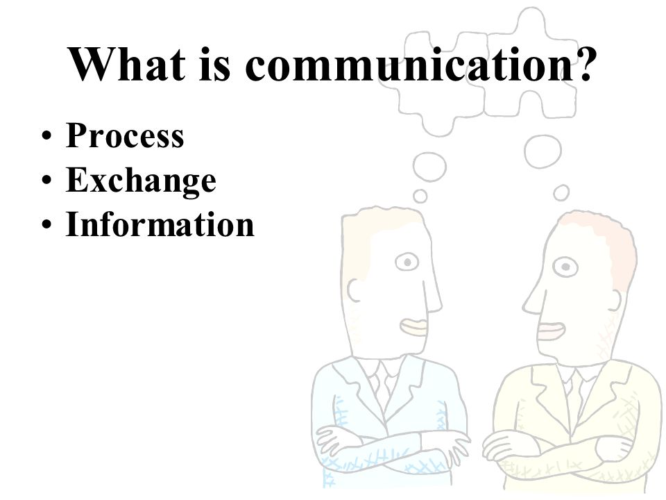 What is communication Process Exchange Information