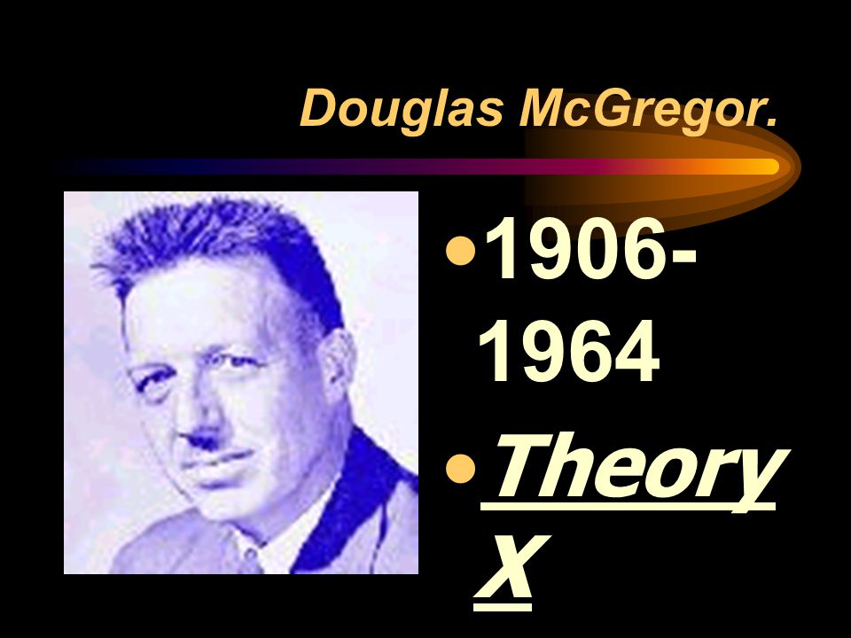 Douglas McGregor Theory X Theory Y