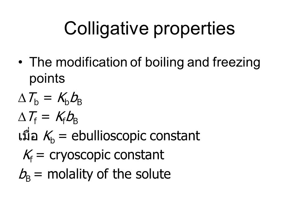 Colligative properties