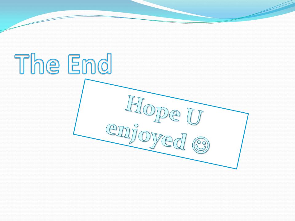 The End Hope U enjoyed 