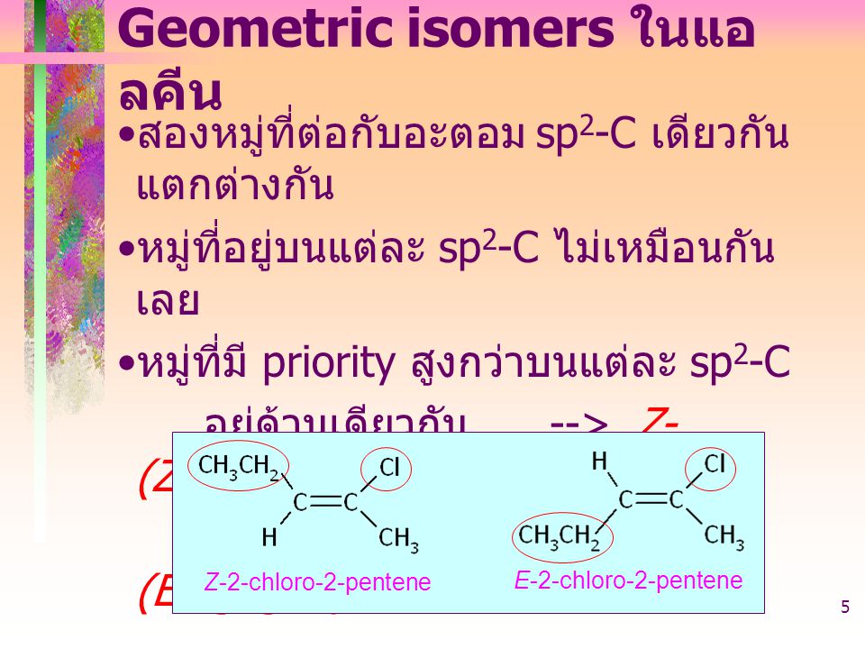 Geometric isomers ในแอลคีน