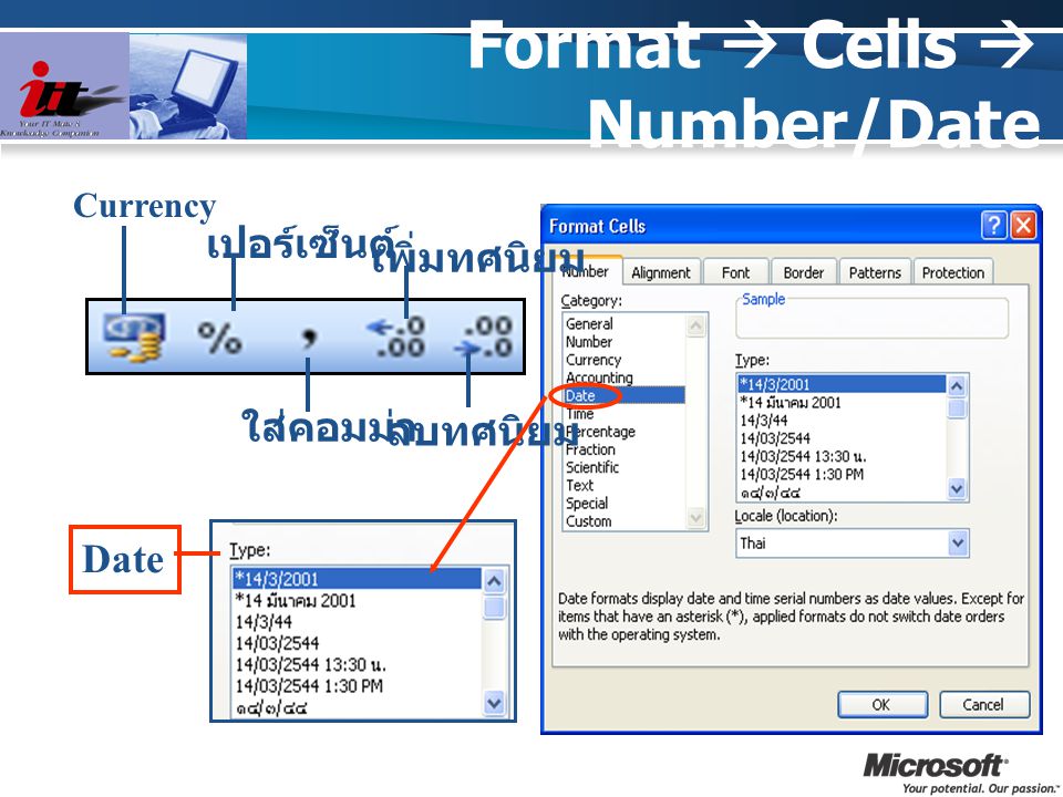 Format  Cells  Number/Date