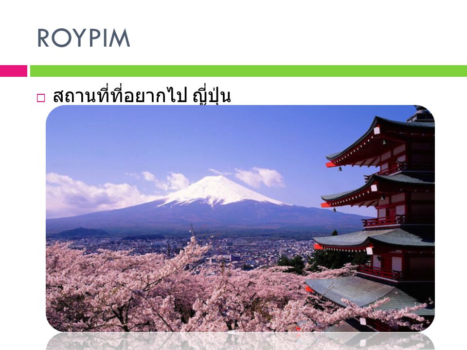 ROYPIM สถานที่ที่อยากไป ญี่ปุ่น