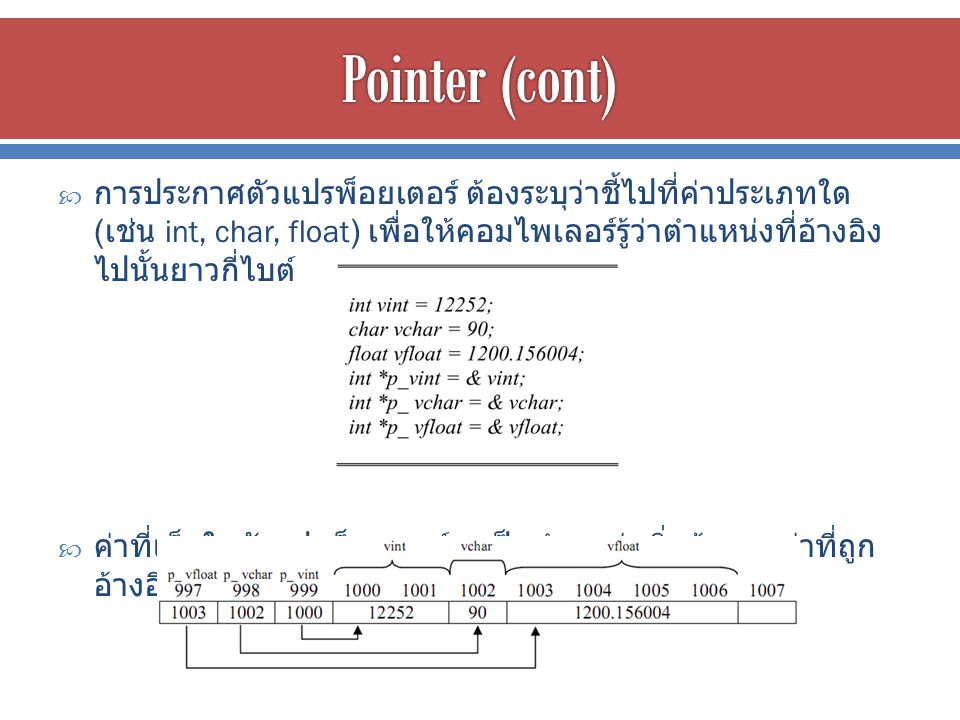 Pointer (cont)